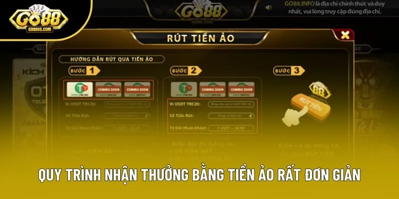 Quy trình nhận thưởng bằng tiền ảo rất đơn giản Quy trình nhận thưởng bằng tiền ảo rất đơn giản